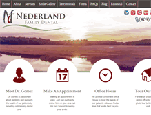 Tablet Screenshot of nederlandfamilydental.com